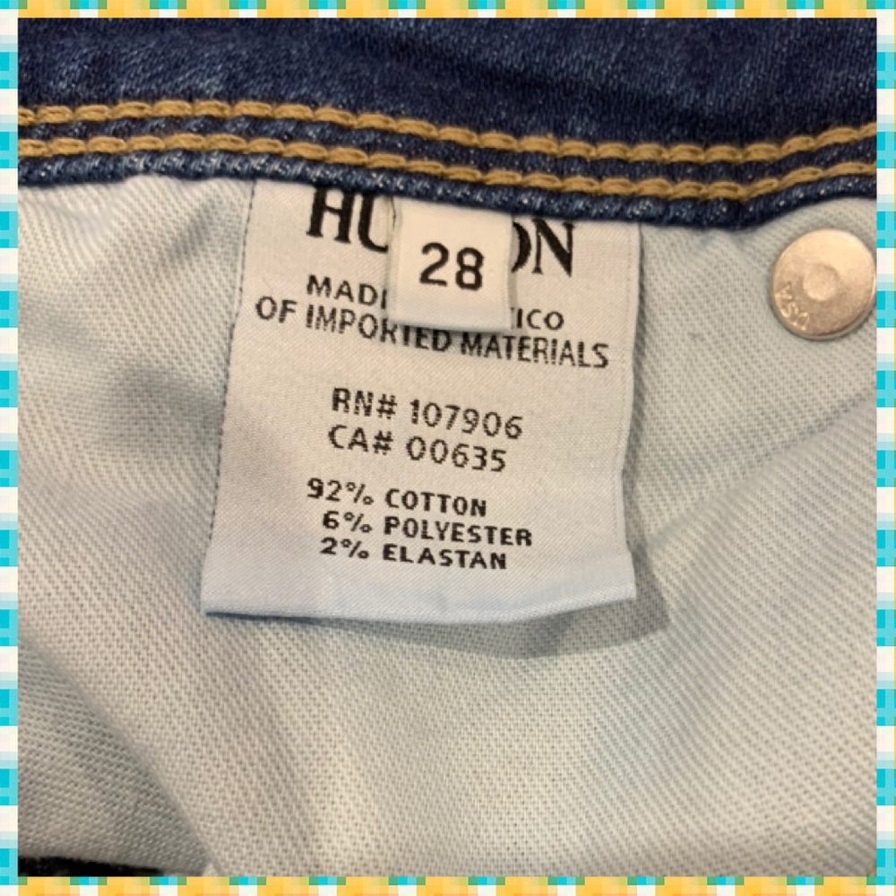 Hudson Collin Flap Skinny Crop Denim Jeans 6/28 - Picture 8 of 9